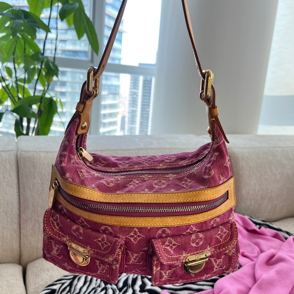 Louis Vuitton Pink Denim Baggy PM